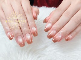 ブラウンラメグラデーション