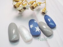 ネイリット 銀座(Nailit)/シンプル星ネイル¥7800【¥8580】