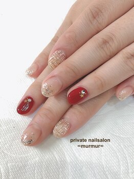 プライベート ネイルサロン マーマ(murmur)/ツイードネイル