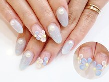 ネイルコレクション ピンク(Nail Collection Pink)/ジェル定額8990★3Dフラワー