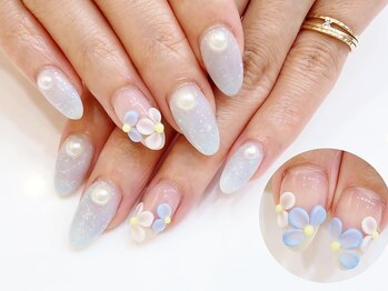 ネイルコレクション ピンク(Nail Collection Pink)/ジェル定額8990★3Dフラワー