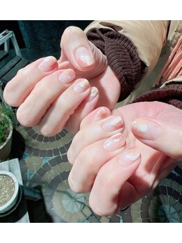 ネイルサロン リスタ(Rista)/ニュアンス　ピンク　シンプル