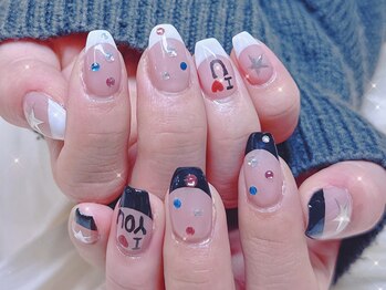 シーアンドビーネイル(C&B Nail)/チップ長さだし持ち込みデザイン