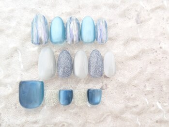 シキ 湘南台店(shiki)の写真/抜け感ある可愛いニュアンス…四季-shiki-を感じられるアート…色鮮やかなデザインで足元を彩る♪[辻堂]