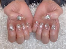 レアネイル 新宿(le'a nail)/ベージュマグネットデザイン