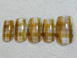 マグネット　チェックネイル