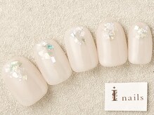 アイネイルズ 三宮店(I nails)/先端シェルネイル￥7000