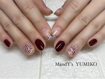 ツイード/ボルドー/デザイン