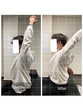 ナオル整体 浅草院(NAORU整体)/10代男性中腰で腰痛【バンザイ】