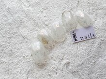 アイネイルズ 池袋店(I-nails)/シアーホワイトオーロラ