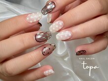 トパ(topa)/ドットネイル×モノトーン