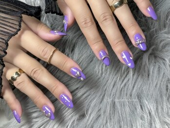 アクアマリン(AQUA MARINE)/パープル推しカラーネイル