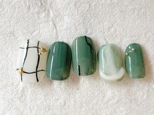 アイネイルズ 梅田店(I nails)/ニュアンスチェックもや¥8200