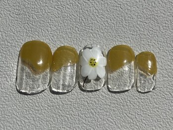 カラ ネイル 中津店(calla nail)/ホワイトフラワー