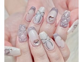 ガーリー キルティング リボン