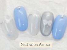 アムールユシマテン 上野湯島店(Amour)/キラキラ春夏のネイル¥7980