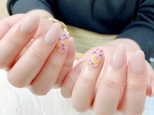 08ネイル(08 nail＆school)/押し花ネイル☆