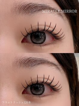 ミラクル ミラー(MIRACLE MIRROR)の写真/似合わせまつげエクステで理想の目元へ☆フラットラッシュで持続も◎