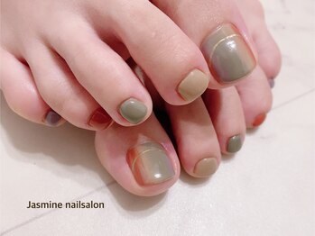 ジャスミンネイルサロン(Jasmine)/footニュアンスネイル/ブローチ