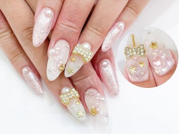 ネイルコレクション ピンク(Nail Collection Pink)/ジェルアート放題☆リボン：星