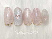 ネイル アンド アイラッシュ ヨンマルニ(Nail&eyelash 402)/ハートマグネットネイル♪