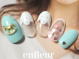 パステルカラー☆木馬ネイル