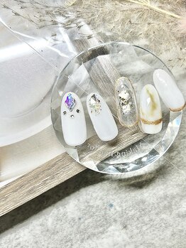 ルミライズ(Lumirise)/大理石風ネイル