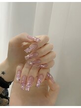 ガーデンネイル(Garden Nail)/チップ長さだしラメグラ