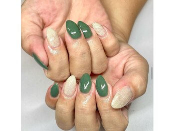 【グリーン&ホワイトラメ】