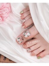 エスケイネイルサロン(S Kネイルサロン)/フット手書きアートネイル