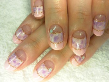 エムネイル(M Nail)/マーブル・ダブルフレンチ