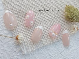 韓国風☆もこもこフレンチnail