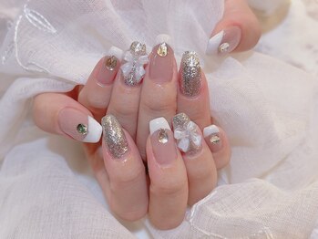 デコール 心斎橋(DECOR)/フレンチリボンワンホンネイル