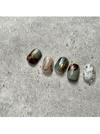 ニュアンスべっ甲ネイル