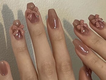 ミラージュネイル(Mirage Nail)/ワンカラー+ストーン追加