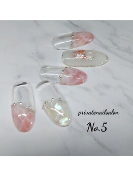 ナンバーファイブ(N°5)/冬のシェルネイル☆