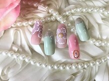 ネイルミュージアム(Nail Museum)/【春】レースフラワーネイル