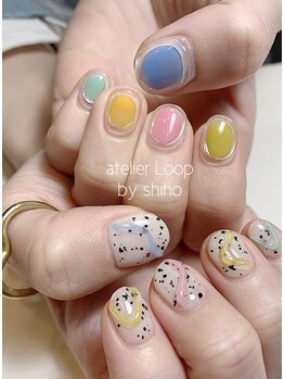 アトリエループ(atelier Loop by shiho)/クリアかこみネイル
