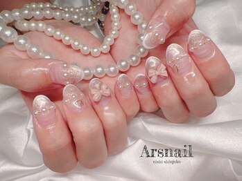 アルスネイル(Ars nail)/キラキラリボンネイル