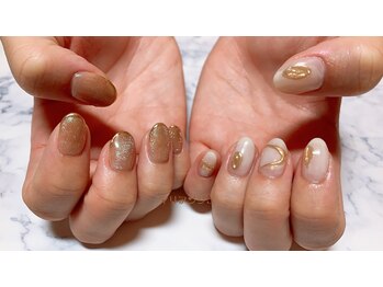 マリアンジュ(MariAnju)/ジェルネイル★ちぐはぐネイル