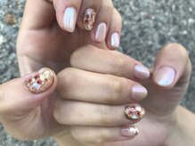 プティットスリール 西尾店(Petit Sourire)/☆押し花＆ミラーネイル☆