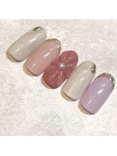 ライト ネイルズ ニシノミヤ(light nails NISHINOMIYA)/ぷっくりお花ネイル♪