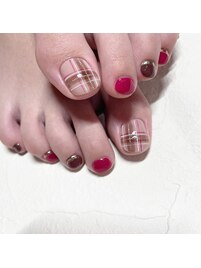 Valentine foot nail♪