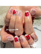フロージュ ネイル(florjyu nail)/梅の花お正月nail