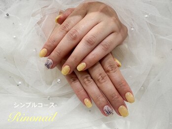 リノ ネイル(Rino nail)/手描きリボン 70612