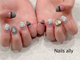 レース×ビジュー×お花×春