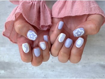 ネイルサロン ジョアアンジェ 天王寺店(joie ange)/手書きフラワーネイル　ぷっくり