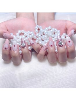 Mネイル/ピンクグラデーション