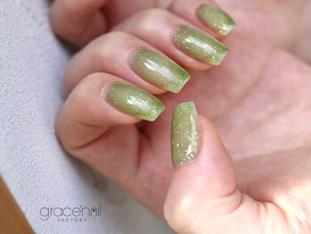 グレースネイルファクトリー(grace'nail factory)/マグネットとフラッシュ調合♪