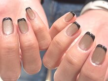 サイン(sin.)/マグネット×黒フレンチ